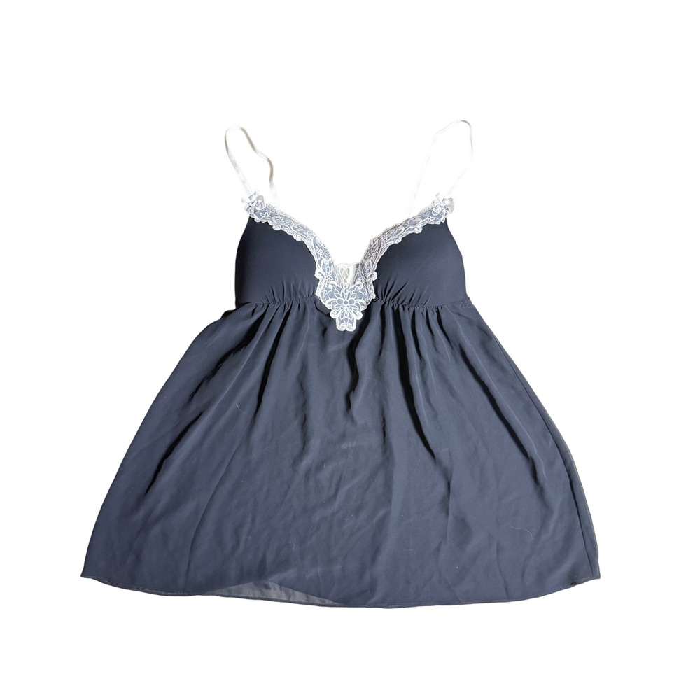 Apt. 9 Black Lace Trim Babydoll